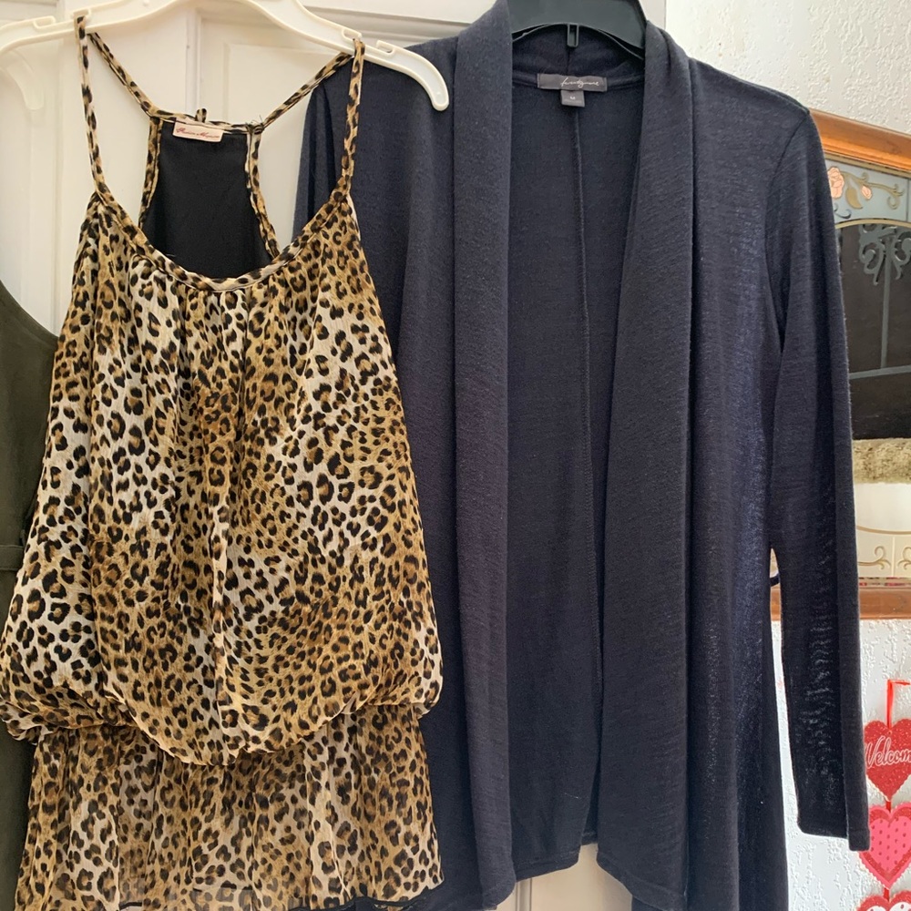 Euc 3 Piece Bundle Dress Jacket Blouse Size Medium - image 2